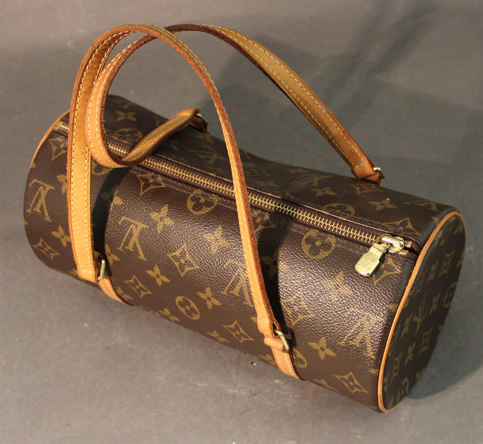 Sac sacoche cylindre moyen Louis Vuitton marron monogramme cuir 7948-E