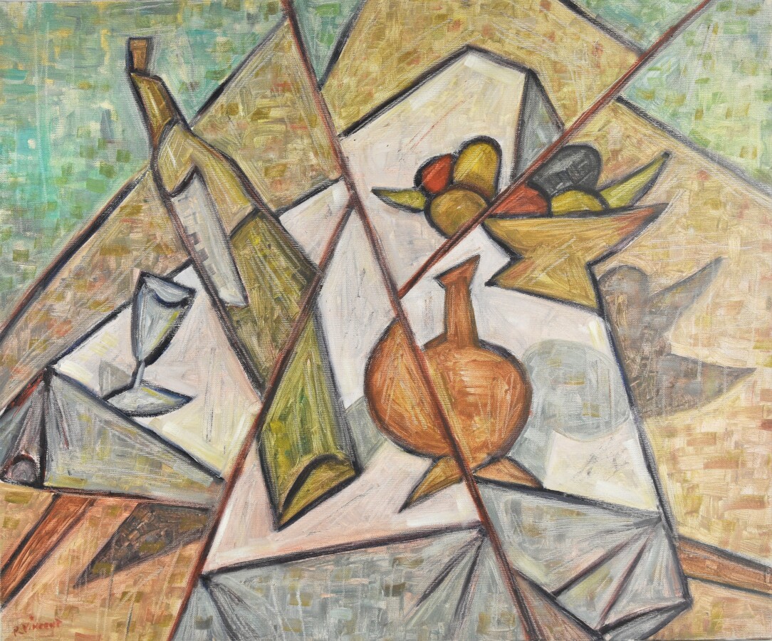 Pierre VINCENT 1949 Nature Morte Recompos e Huile Sur Toile Pierre VINCENT 1949 Nature Morte Recompos e Huile Sur Toile