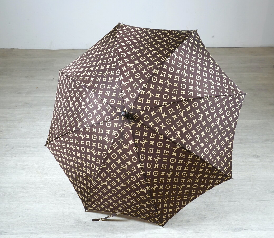 Louis VUITTON Parapluie homme en toile monogram, manch…